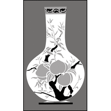 Трафарет Японская ваза 2
