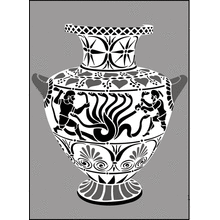 Трафарет Греческая ваза