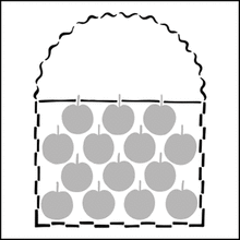 Трафарет Корзина яблок