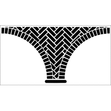 Пример трафарета Кирпичная арка