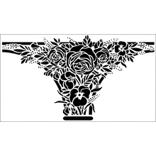 Пример трафарета Цветочная арка