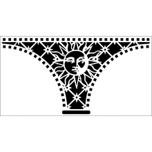 Пример трафарета Солнечная арка