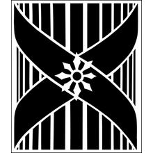 Пример трафарета Часть ребристой колонны