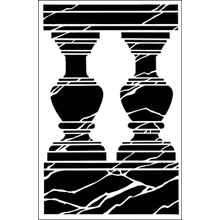 Пример трафарета Мраморная баллюстрада