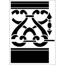 Пример трафарета Резная стена 1