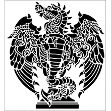 Пример трафарета Дракон 1