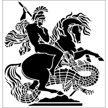 Пример трафарета Святой Георг