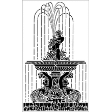 Пример трафарета Фонтан