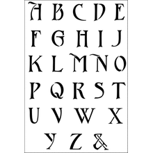 Пример трафарета Алфавит 1б