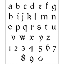 Пример трафарета Алфавит 2в