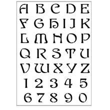 Пример трафарета Алфавит 3