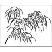 Трафарет Бамбуковый лист 2