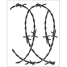 Пример трафарета Колючая проволока