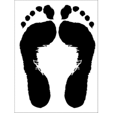 Пример трафарета Следы ног