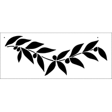 Пример трафарета Листья и ягоды 2