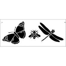 Пример трафарета Бабочка, стрекоза и пчела