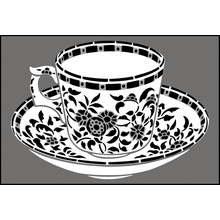 Пример трафарета Чашка 3