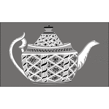 Пример трафарета Чашка 2