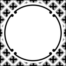 Пример трафарета Рамка с плитками