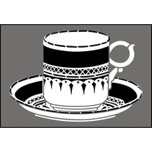 Пример трафарета Чашка 1