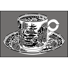 Пример трафарета Чашка 2