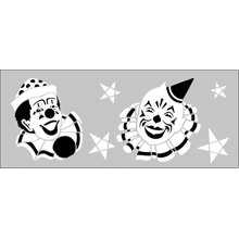 Пример трафарета Клоуны 3