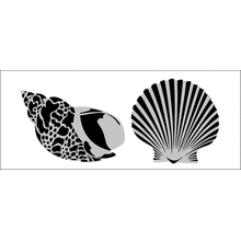 Пример трафарета Ракушки 5