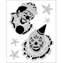 Пример трафарета Клоуны 2