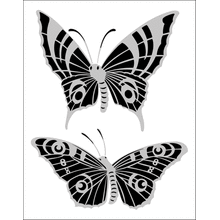 Пример трафарета Бабочки 3