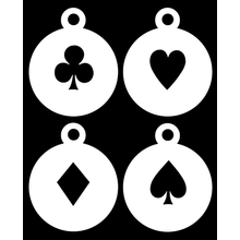 Пример трафарета Пика, трефа, бубна, черва