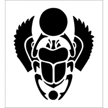 Пример трафарета Мотив скарабей