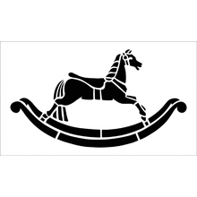 Пример трафарета Лошадка - качалка