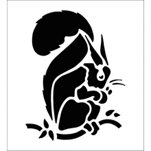 Пример трафарета Беличий мотив