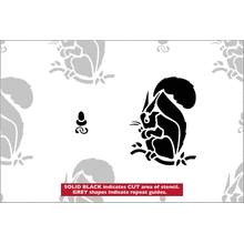 Пример трафарета Беличьи обои