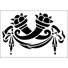 Пример трафарета Мотив Рог изобилия 2