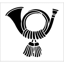 Пример трафарета Мотив с валторной