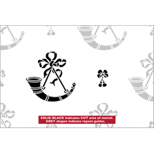 Пример трафарета Обои охотничий рог