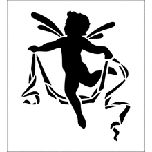 Пример трафарета Мотив с лесной нимфой