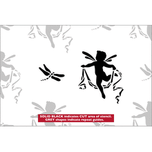 Пример трафарета Обои лесных нимф