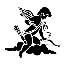 Пример трафарета Мотив с ангелом