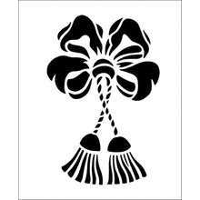 Пример трафарета Узор банты и кисти