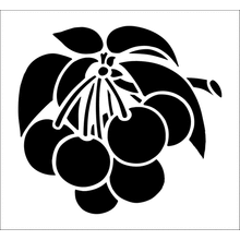 Пример трафарета Вишневый мотив