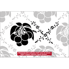 Пример трафарета Вишневые обои