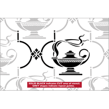 Пример трафарета Обои Арабские Ночи