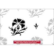 Пример трафарета Васильковый повтор