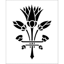 Пример трафарета Мотив лотосом