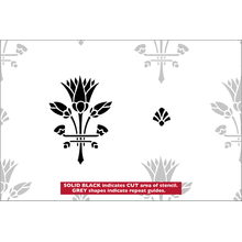 Пример трафарета Обои лотосом