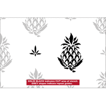 Пример трафарета Ананасовые обои