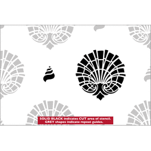 Пример трафарета Обои с гребешком