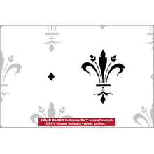 Пример трафарета Флер де лю 8